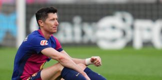 Lewandowski, lesione alla coscia sinistra. Con l’Inter ci sarà?