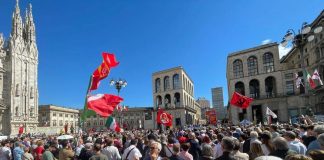 25 aprile, a Milano palestinesi contestano Sala. A Roma bruciate bandiere Nato e Ue