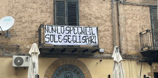 Monreale, striscione dedicato alle vittime