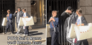 Renato Zero, fan lo riprende per strada e lui si copre il volto: polemica social