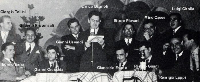 Ugm alcuni dei soci fondatori insieme ad altri goliardi negli anni '50