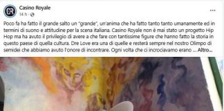 Addio a Dre Love, ‘Messaggero della Dopa’ che fece grande l’hip hop in Italia