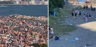 Napoli, assalto alle spiagge: prima la folla, poi i rifiuti – Video