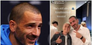 Bonucci, scivolata dura su una calciatrice. Poi rassicura: “È ancora viva” – Video