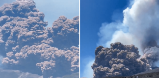 Eruzione dell’Etna, turisti in fuga dal cratere dopo l’esplosione