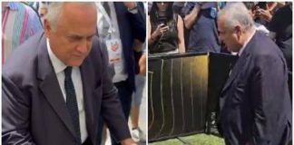 Lotito show a Parma: gioca a biliardino e… sbaglia un rigore – Video