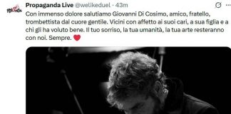 ‘Propaganda Live’, è morto il trombettista Giovanni Di Cosimo: aveva 61 anni