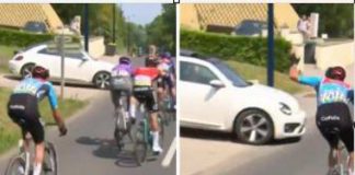 Paura al Giro del Delfinato, auto rischia di investire i ciclisti – Video