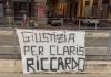 Striscione ‘per Claris Riccardo’ davanti ministero Giustizia, notata donna fuggire