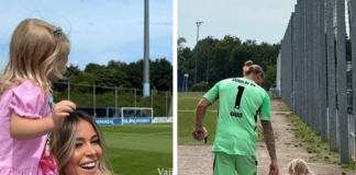 Diletta Leotta con la figlia Aria, visita speciale a papà Karius: “La felicità”