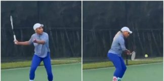 Serena Williams di nuovo in campo, che colpi in allenamento