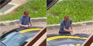 Sinner versione… self service: lava a mano la sua Ferrari