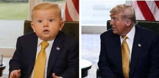 Trump-von der Leyen versione baby, l’AI ricrea l’incontro