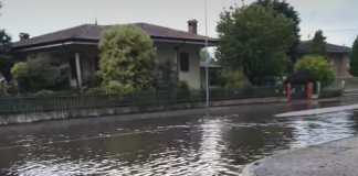 Quistello allagata, la bomba d’acqua di ieri sera ha mandato sott’acqua alcune vie e frazioni