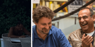 Carlo Conti sparisce…nel tramonto, l’ironia della moglie Francesca e di Pieraccioni