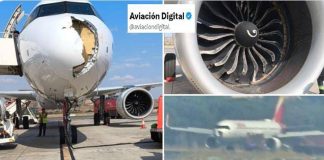 Atterraggio di emergenza per volo Iberia, collisione con un uccello e danni al motore