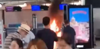 Paura a Malpensa, appicca il fuoco e devasta monitor al terminal 1 dell’aeroporto