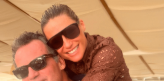 Michelle Hunziker e Nino Tronchetti Provera, baci e regali ad alta quota