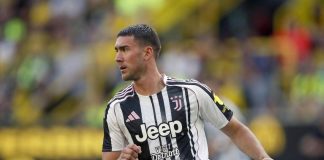 Vlahovic, tiro horror con il Dortmund. E i tifosi della Juve si scatenano