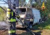 Suzzara, autocarro in fiamme. A Poggio Rusco incendio in garage