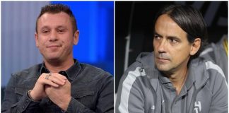 Inter, Cassano-show contro Inzaghi: “Allegri avrebbe vinto lo Scudetto ogni anno”