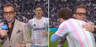Juve-Atalanta, Del Piero-Yildiz e l’abbraccio prima del match