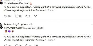 “Questo utente potrebbe essere un terrorista Antifa”, l’avviso su Threads che agita i social