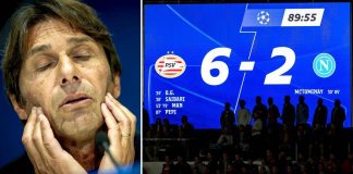Psv-Napoli 6-2, Conte: “Tanti giocatori nuovi da inserire, anno difficile”