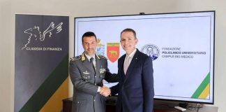 Salute, firmata la convenzione tra Guardia di Finanza Lazio e Policlinico Campus Bio-Medico