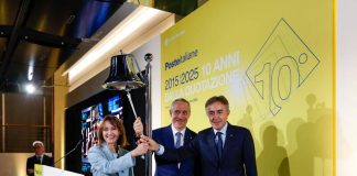 Poste celebra a Piazza Affari il decimo anno della quotazione in Borsa
