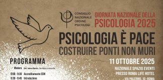 Giornata nazionale della psicologia, appello Cnop: “Facciamoci promotori di pace”