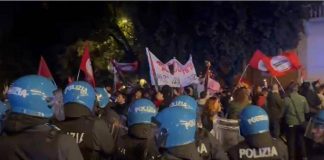 Roma, tensione al corteo Pro Pal: idranti sui manifestanti