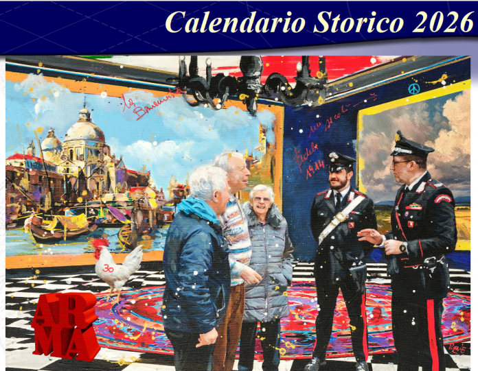 copertina calendario carabinieri 2026 2