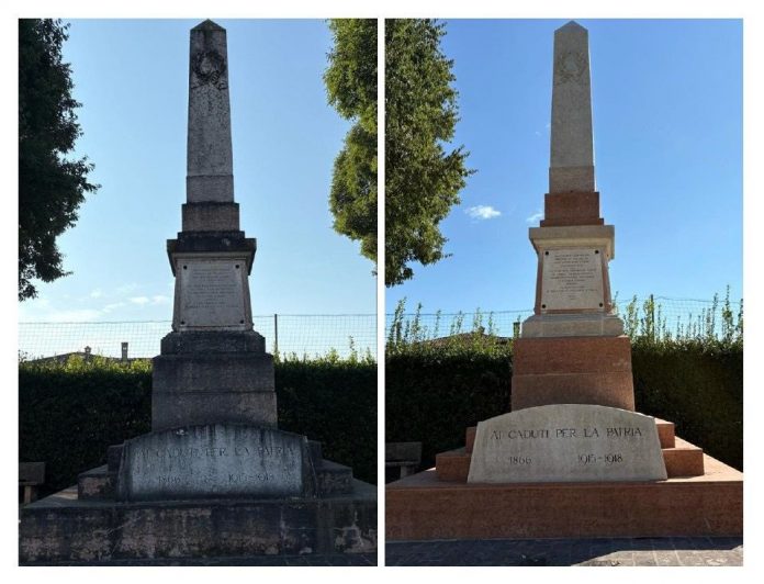 monumento sailetto prima e dopo