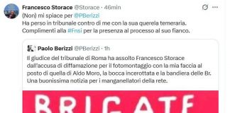 Fotomontaggio con cronista imbavagliato e bandiera Br, Storace assolto a Roma