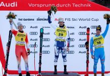 Nel SuperG della Val Gardena vince Zabystran, podio e lacrime per Franzoni