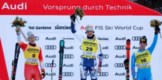 Nel SuperG della Val Gardena vince Zabystran, podio e lacrime per Franzoni