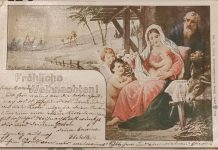 Il fascino delle vecchie cartoline di Natale in mostra all’Edicola in piazza Canossa