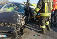 Castiglione, violento impatto tra due auto: feriti un 66enne e un 28enne trasportato in elisoccorso a Brescia
