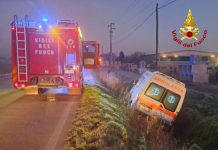 Rodigo, autista colto da malore: ambulanza fuori strada in via Settefrati