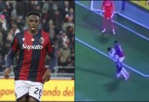 Bologna-Juve, Lucumì sbatte a terra Conceicao in area ma l’arbitro non fischia