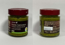 Richiamato lotto di pesto genovese fresco senza aglio Fior Fiore Coop