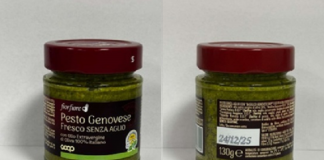 Richiamato lotto di pesto genovese fresco senza aglio Fior Fiore Coop