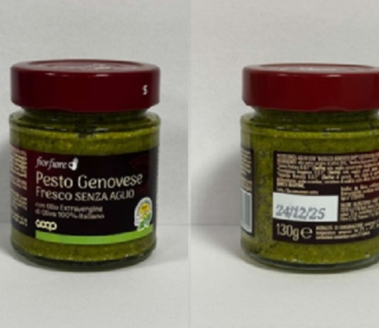 Richiamato lotto di pesto genovese fresco senza aglio Fior Fiore Coop