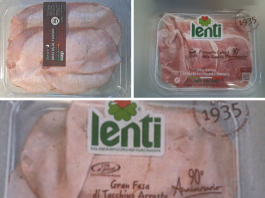 Rischio Listeria, il Ministero richiama prosciutto cotto, fesa di tacchino e arista