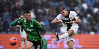 Thorstvedt e Pellegrino, finisce 1-1 il derby Sassuolo-Parma