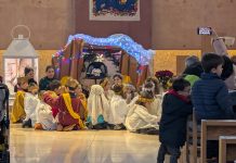 A Pegognaga i bambini delle primarie hanno dato vita al presepio vivente
