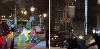 Amsterdam congelata: si scivola tra strade ghiacciate e scene surreali