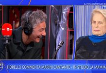 Valeria Marini canta, Fiorello ride e la mamma della showgirl gli dà ragione
