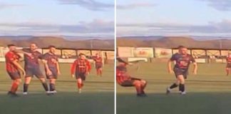 Gomitata in campo all’avversario, calciatore arrestato in Galles
